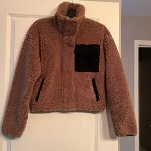 Abercrombie & Fitch Tan Sherpa Jacket